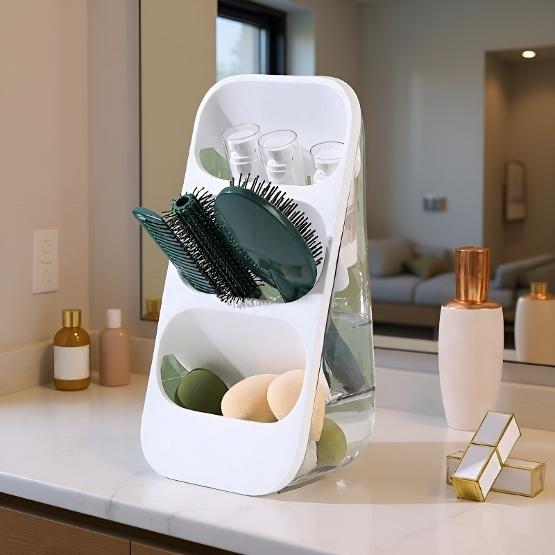 Three-layer compartmentalized storage box