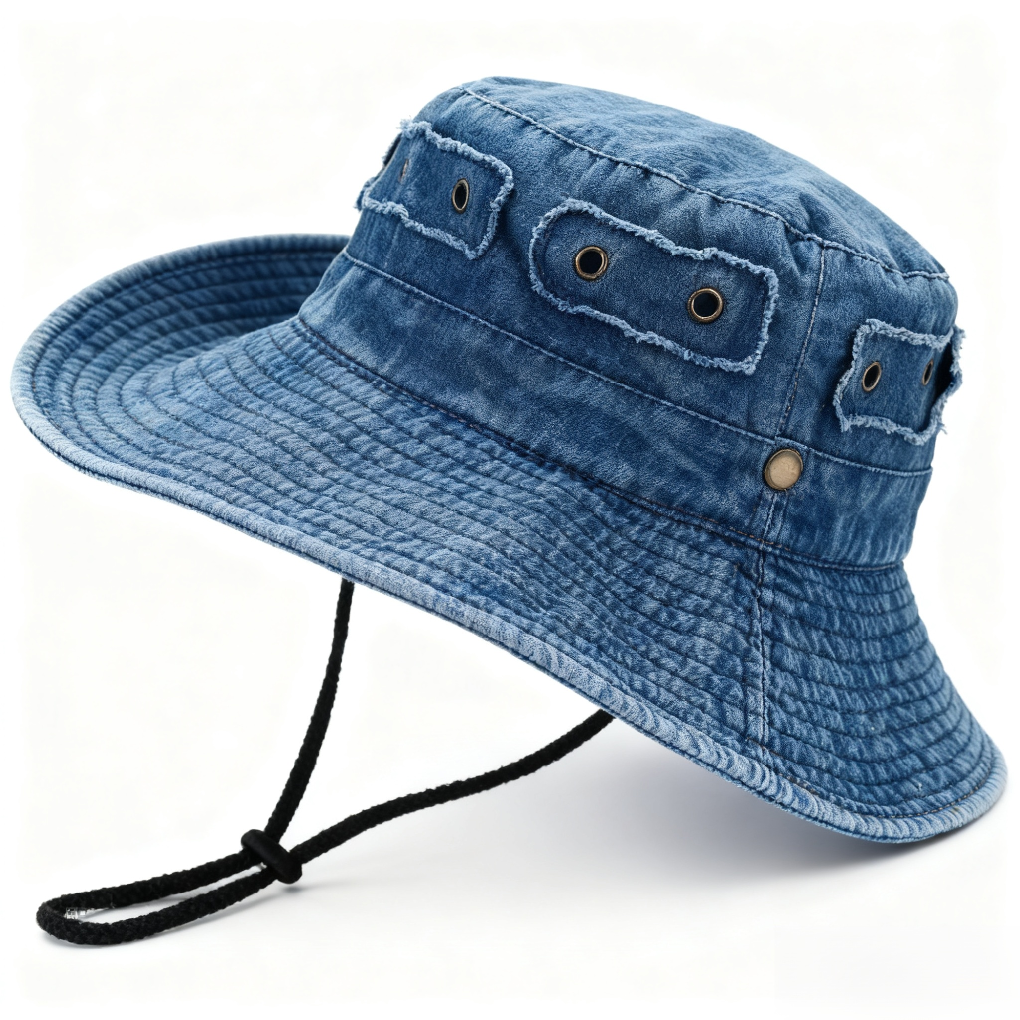 챙이 넓은 레트로 웨스턴 카우보이 모자 정면 이미지