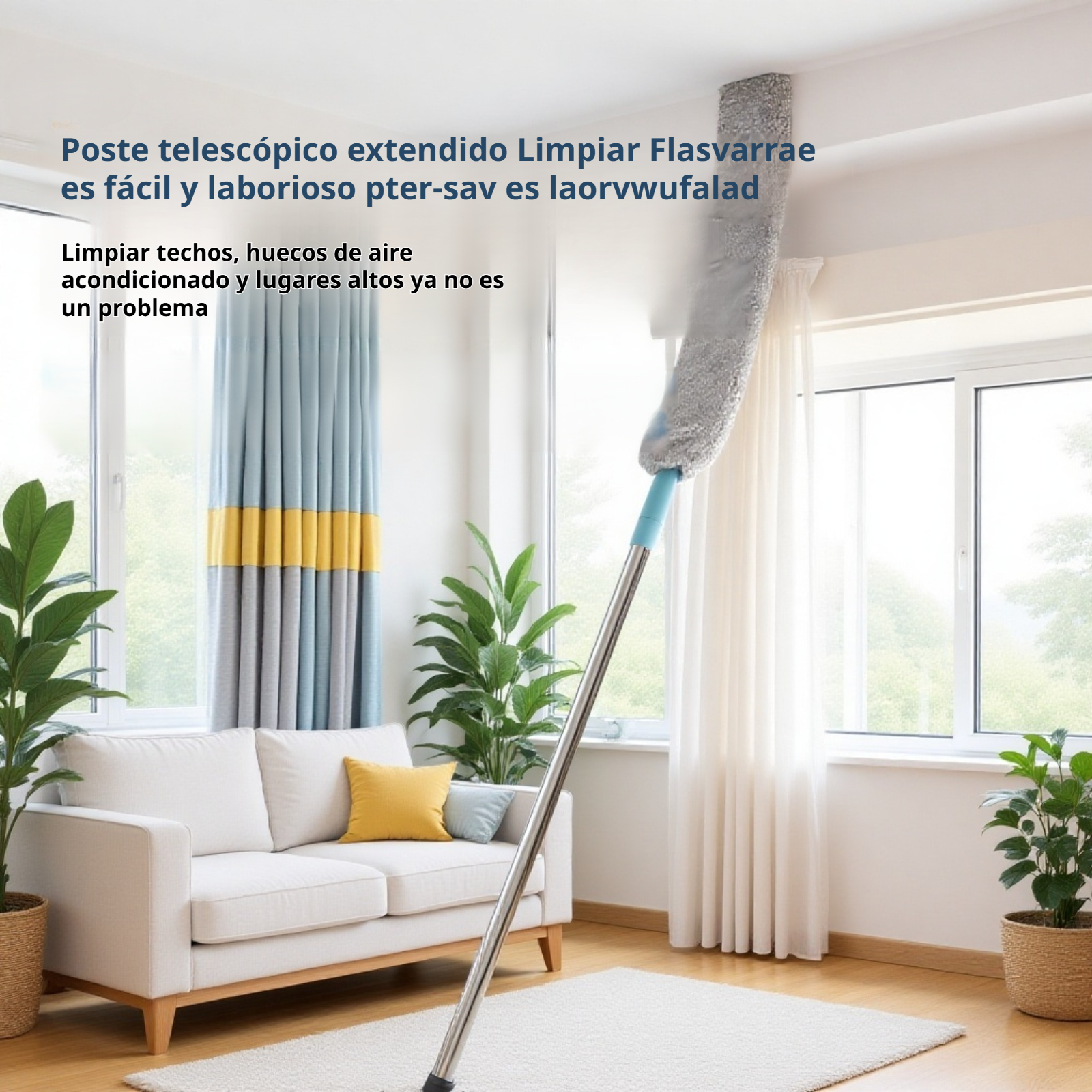Cepillo largo ajustable para limpiar debajo de muebles
