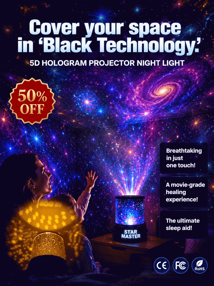 Dreamy Starry Sky – Rotatable Star Projector Lamp