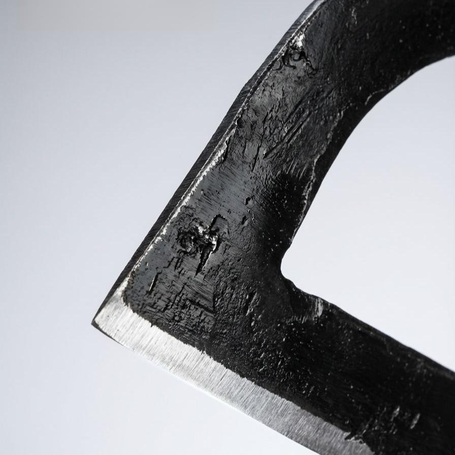 雑草を簡単に取り除く鍬の先端