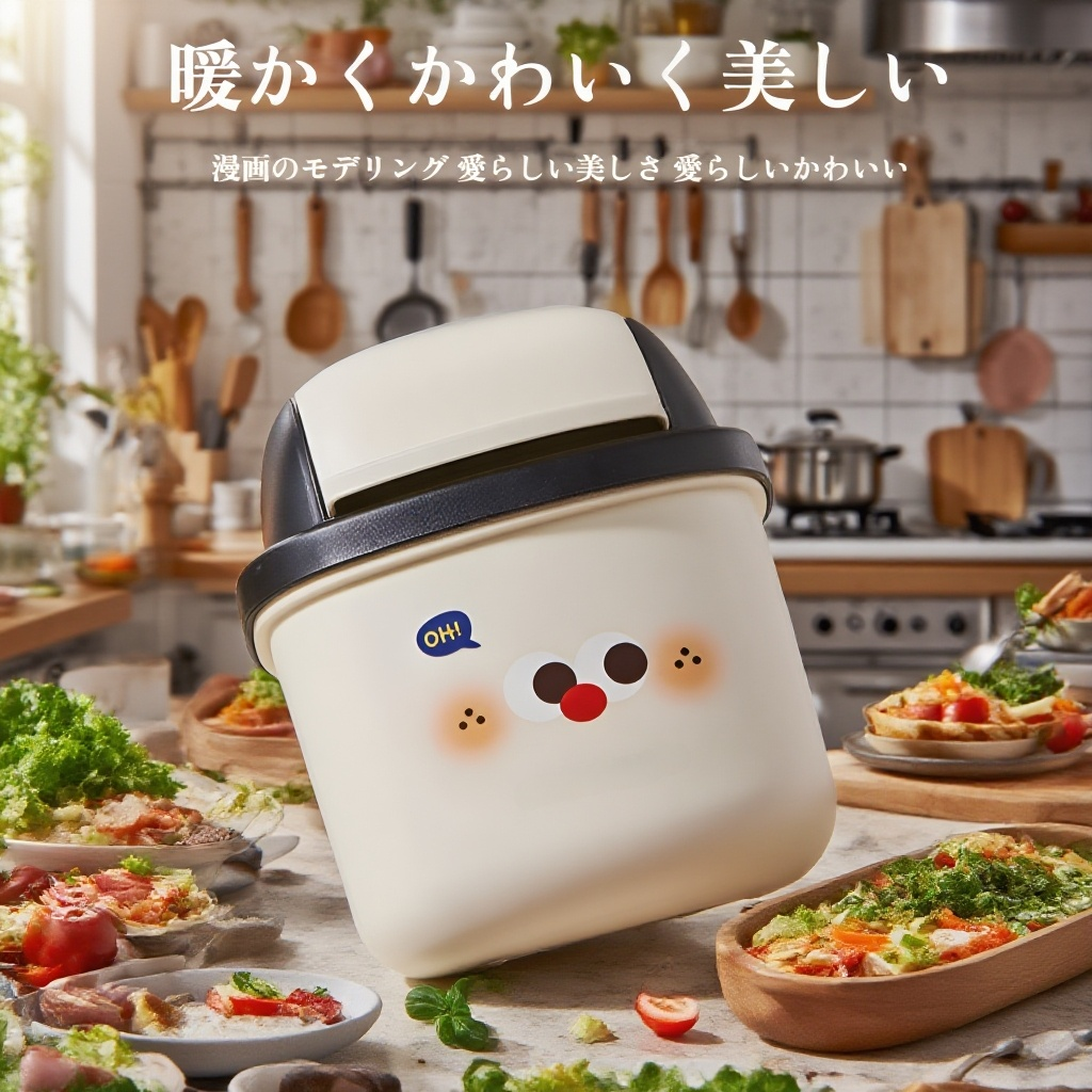 デスクトップ用ミニかわいいゴミ箱 蓋付き