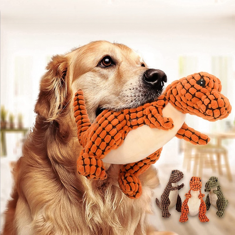 Dog toys, sturdy dinosaurs