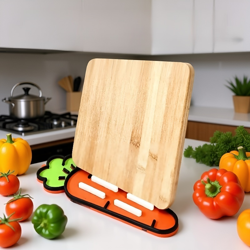  당근 모양 실리콘 냄비뚜껑 거치대 다용도 매트