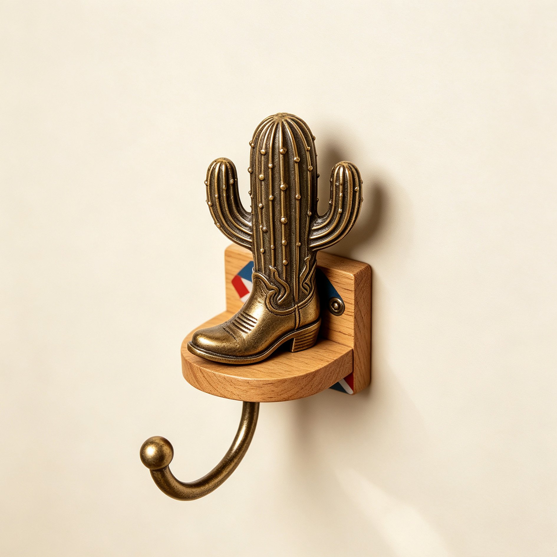 Western cactus wall hooks