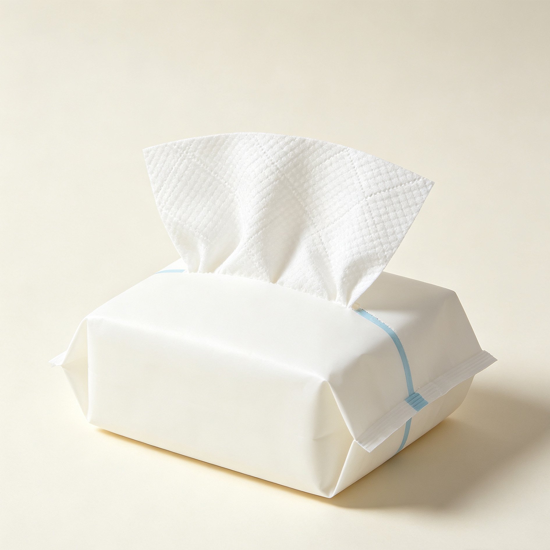 Simple and soft cotton wet wipes pack