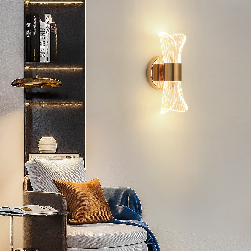 Bedroom Bedside Wall Lamp Super Bright Scandinavian Aisle Lamp