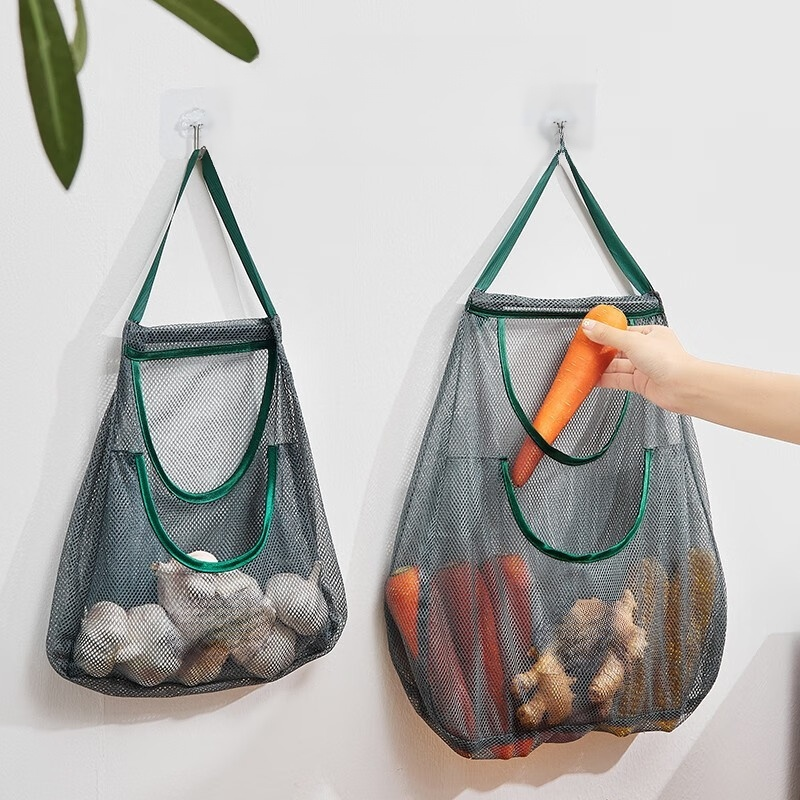 Multi functional fruit and vegetable wall mounted storage bag