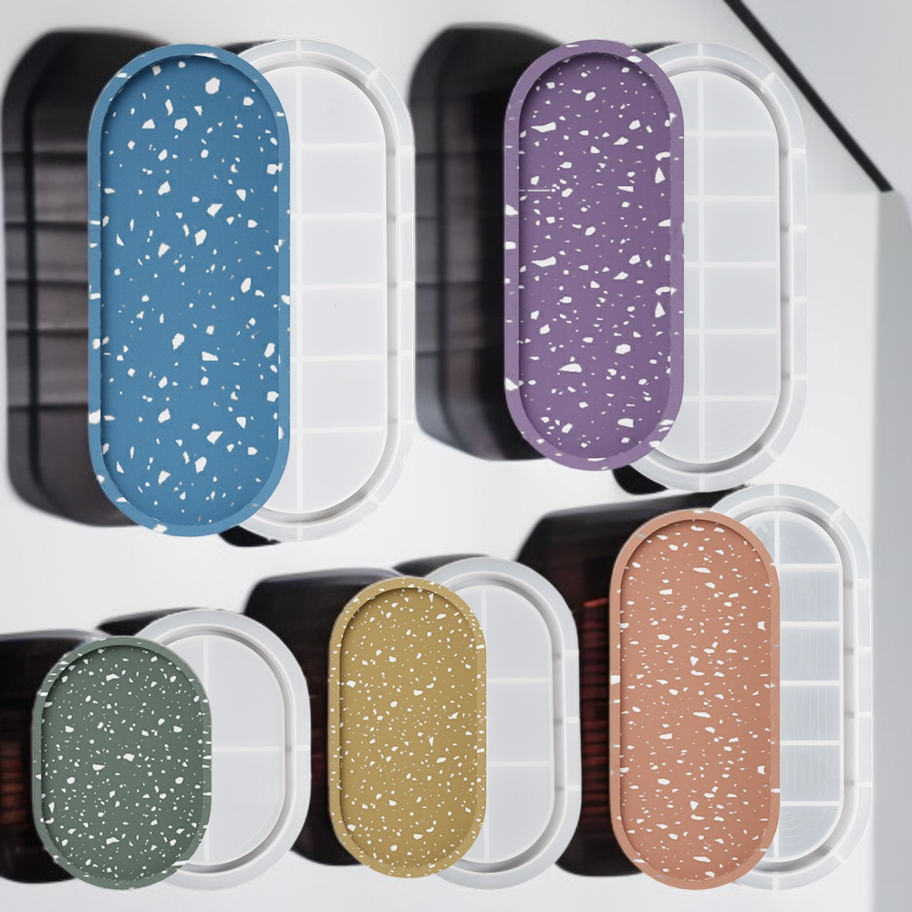  قالب سيليكون لصحن نباتات وقاعدة وعاء الزرع