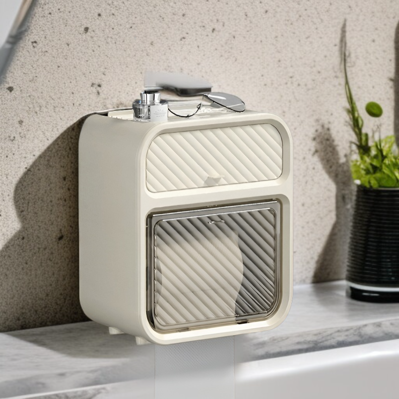 드릴 작업 없이 설치 가능한 욕실 수납 선반