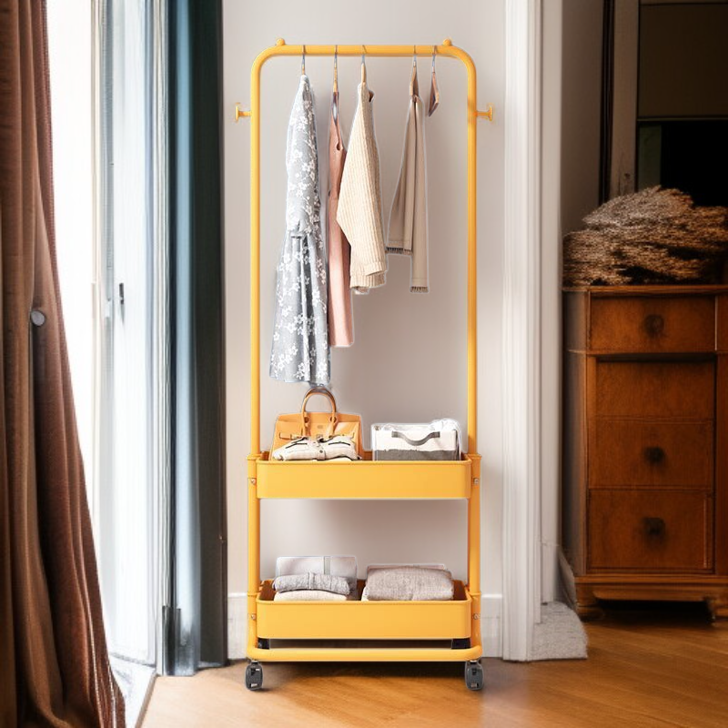 Standing Coat Rack Set, Nordic Integrated Clothes & Hat Rack for Bedroom Storage