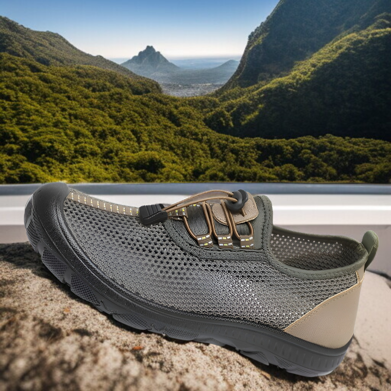 夏の古い北京布靴メンズ中空メッシュ靴通気性中年と高齢者の靴お父さんメッシュ靴ソフト底滑り止め靴カジュアルウォーキングシューズ