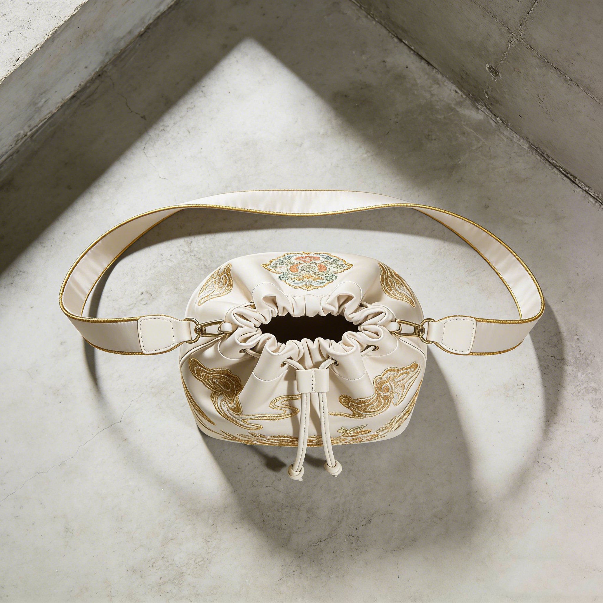 花模様クロスボディバッグ