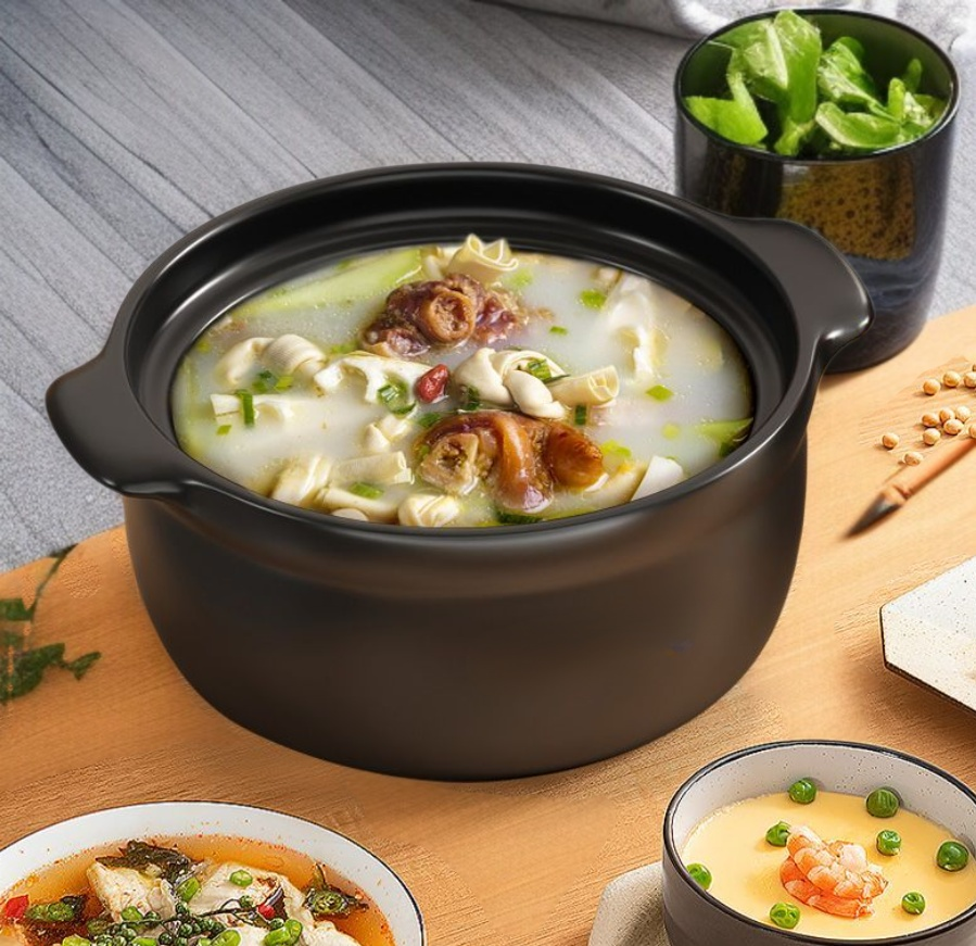 おしゃれなデザインの大サイズ土鍋