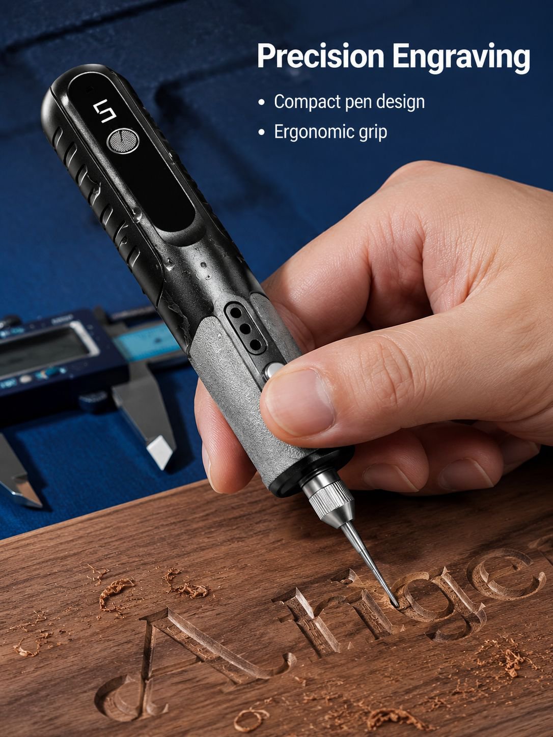 Easy-to-use handheld engraving device