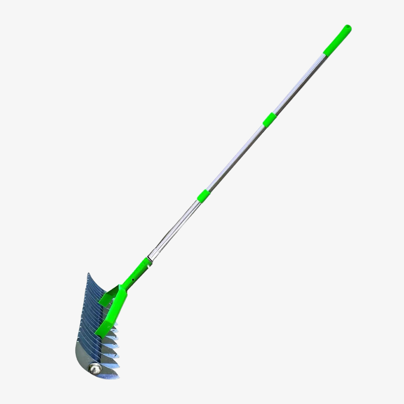 Gardening helper rake with ergonomic handle