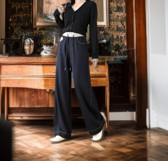 와이드 슬림 일자핏 치노 데님 팬츠