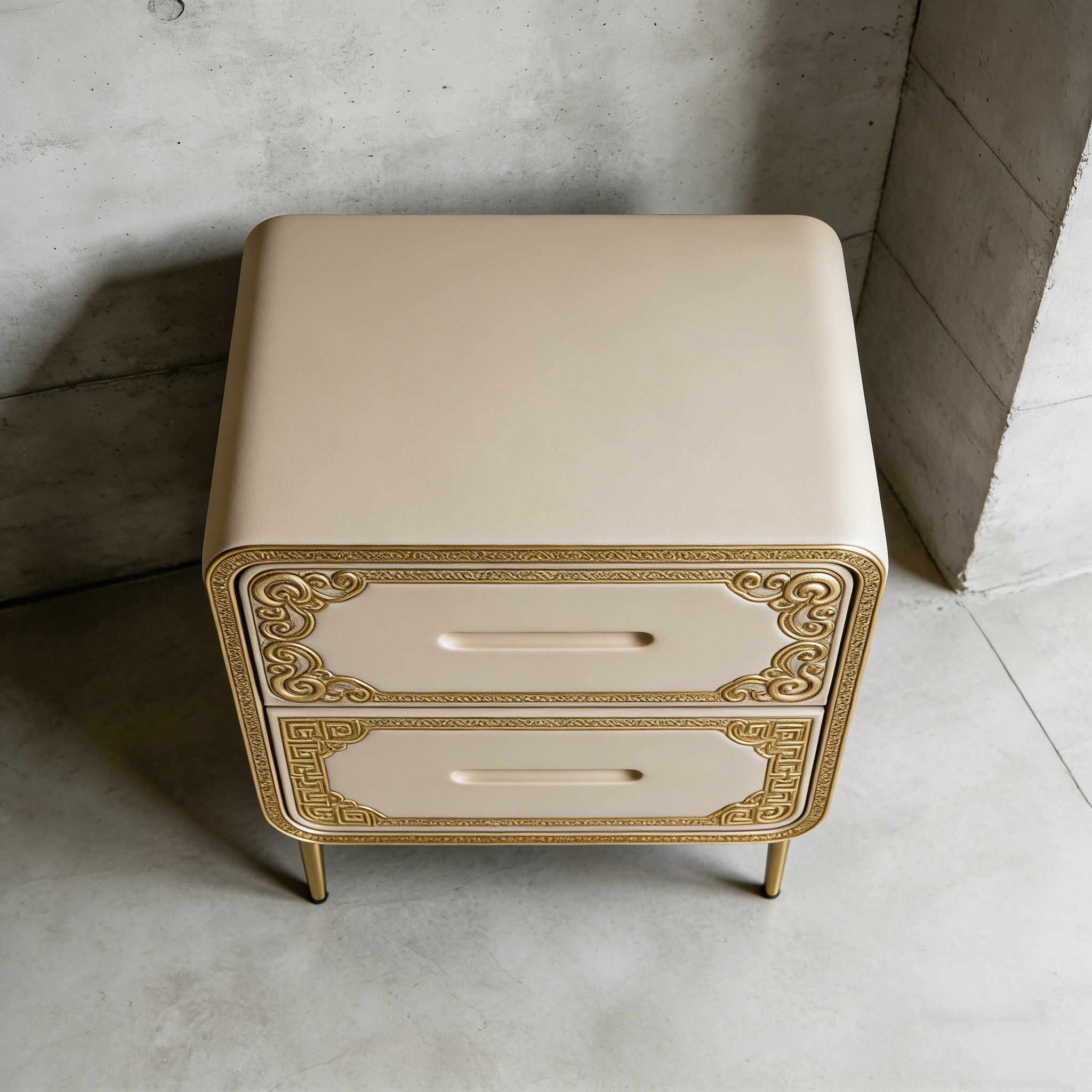 引き出し付きベッドサイドキャビネット