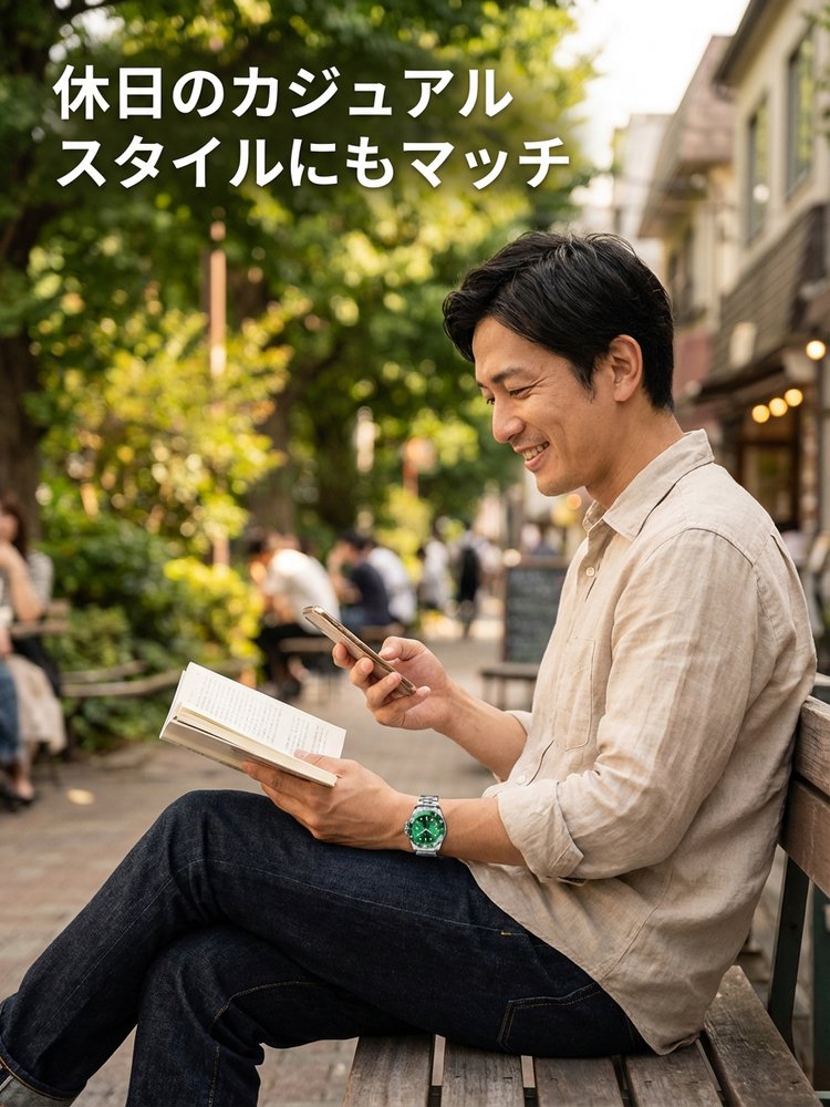 メンズラグジュアリーステンレスベルトウォッチ