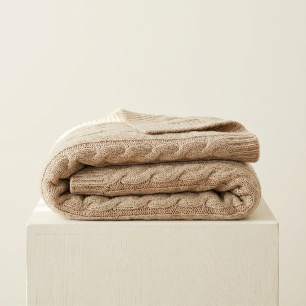 Manta de punto suave y confortable