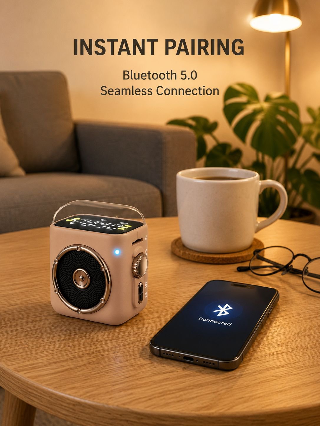 Retro Mini Magnetic Clip-on Speaker