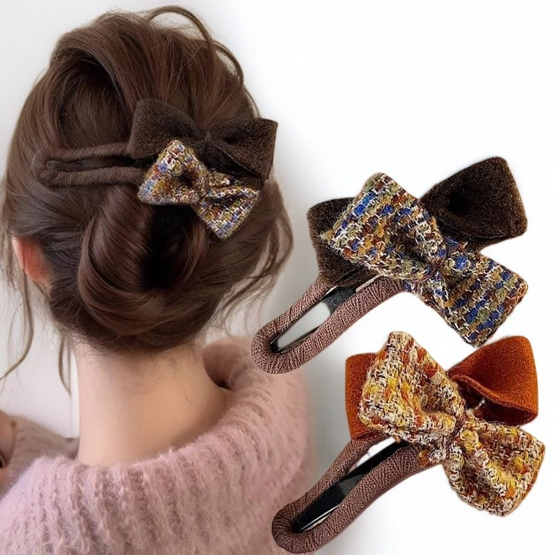 Hair clip with plush bow