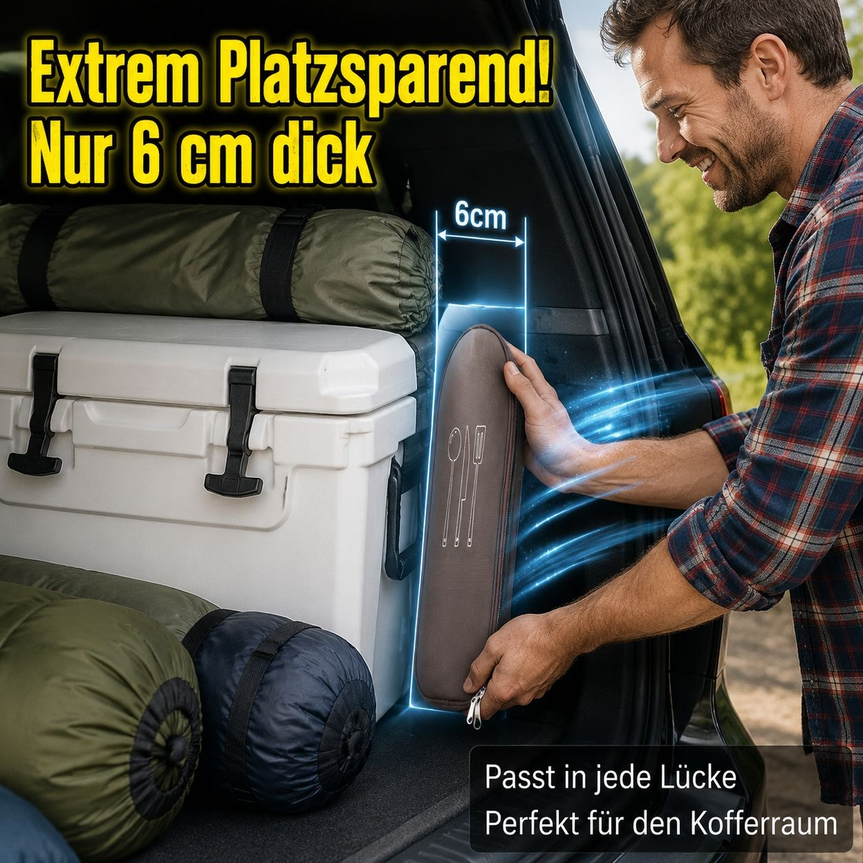 Multifunktionale Reisebesteck Aufbewahrungstasche Camping Grill Handtasche
