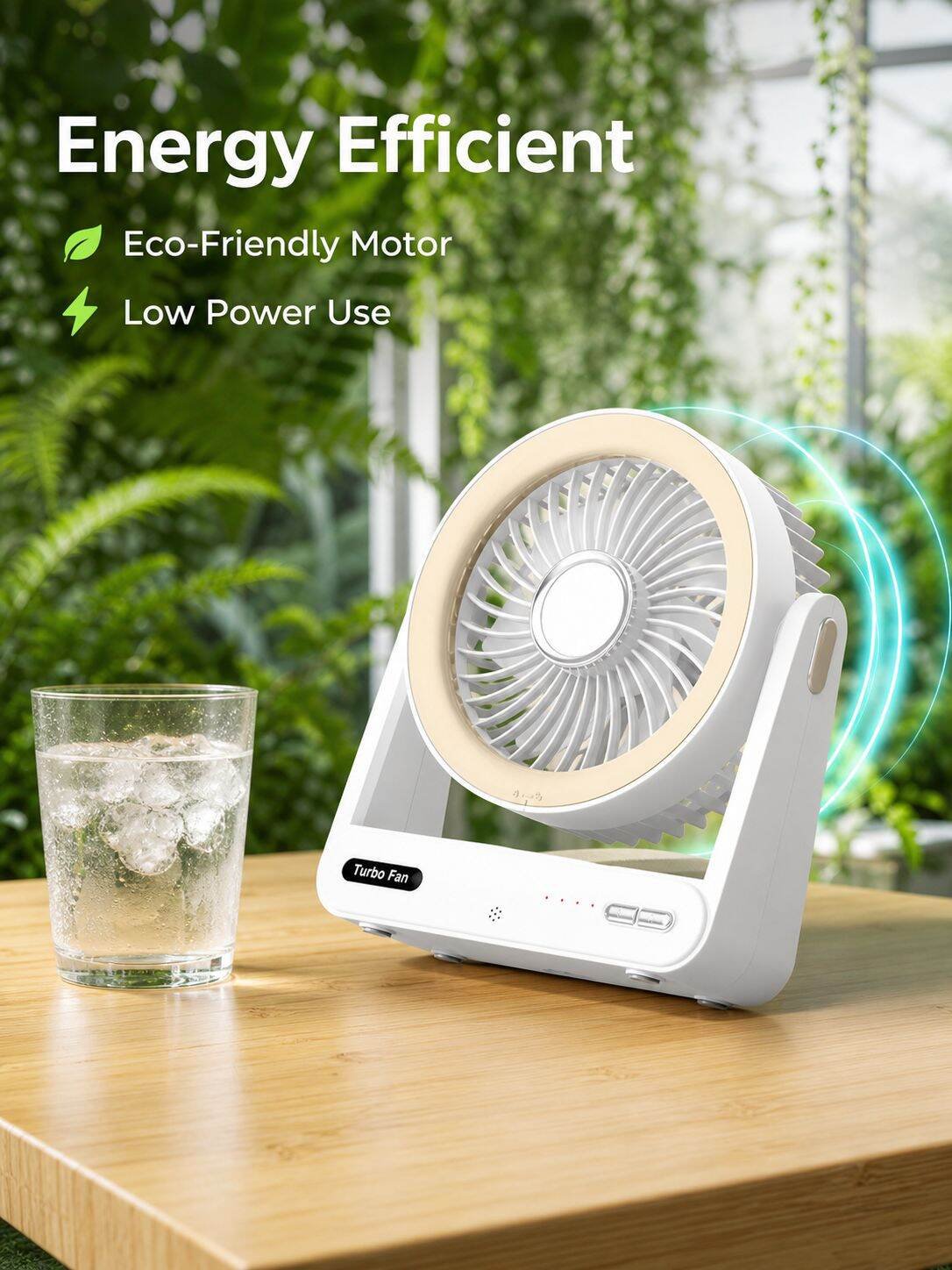 Silent Desktop Fan, Smart Wall-Mountable Circulating Air Fan