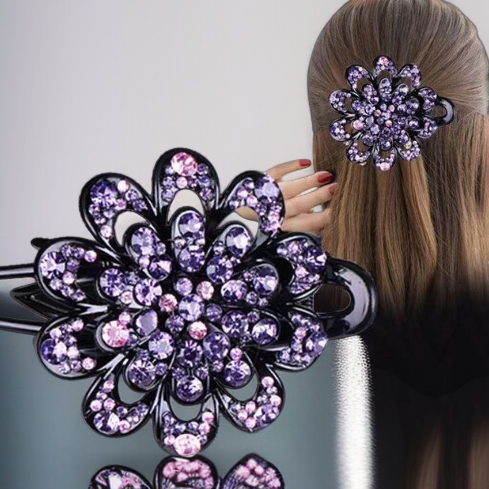 水鑽鴨嘴夾發卡