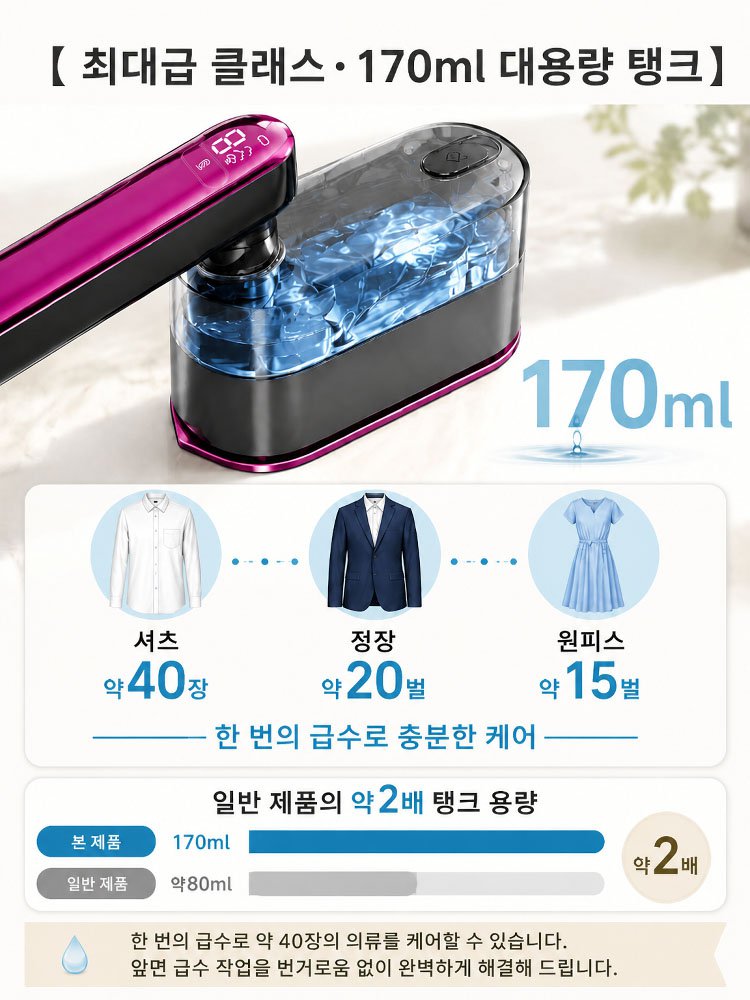 건습 겸용 소형 핸드헬드 전기 다리미