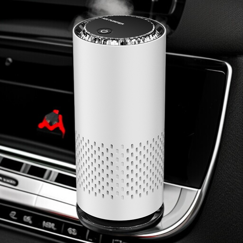 車の空気清浄機マイナスイオン煙と塵の除去小型ポータブルデスクトップ空気浄化
