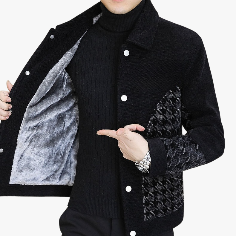 남자 주니어 겨울 기모 도톰 재킷 숏 겨울 칼라 재킷 성숙 겨울 모직 코트