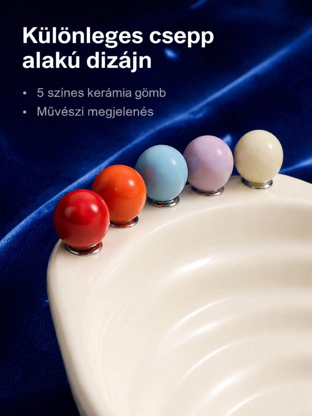 Nagy méretű szűrős gyümölcstál villával