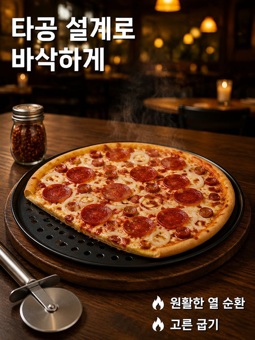노펀치 베이킹 플레이트 피자 플레이트