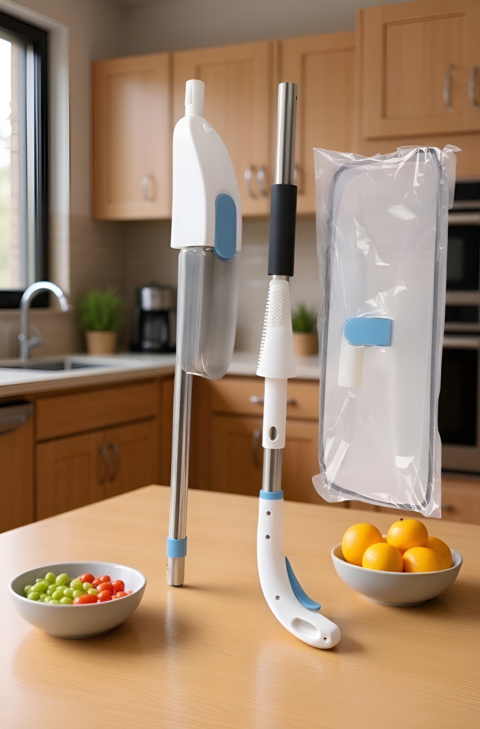 狭い場所も楽々掃除できるフラットモップ