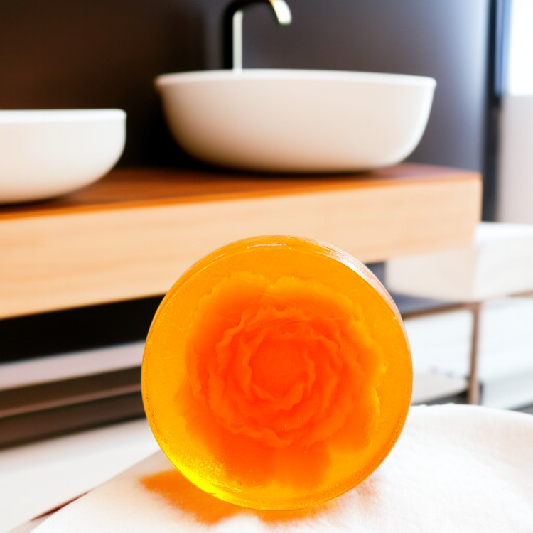 Jabón artesanal para el cuidado de la piel con miel