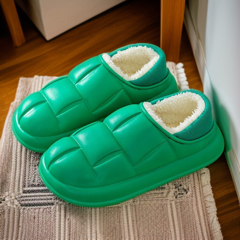 รองเท้าแตะผ้าฝ้ายสำหรับผู้หญิง ใส่ในบ้าน กันลื่น กันน้ำ