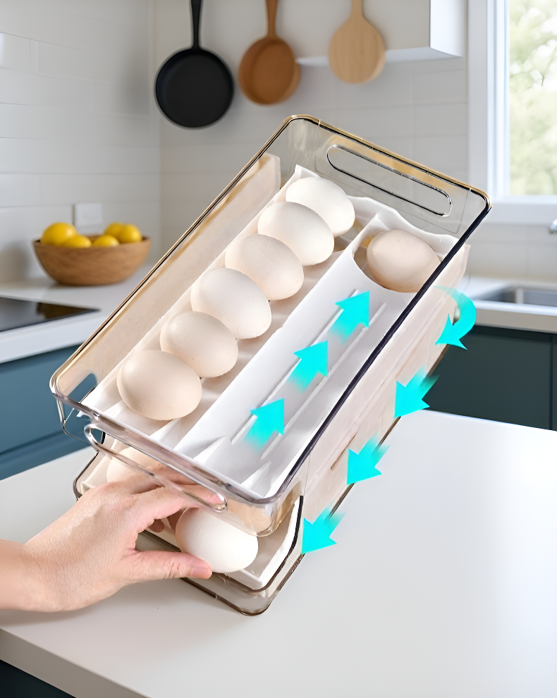 積み重ね可能な透明収納ボックス