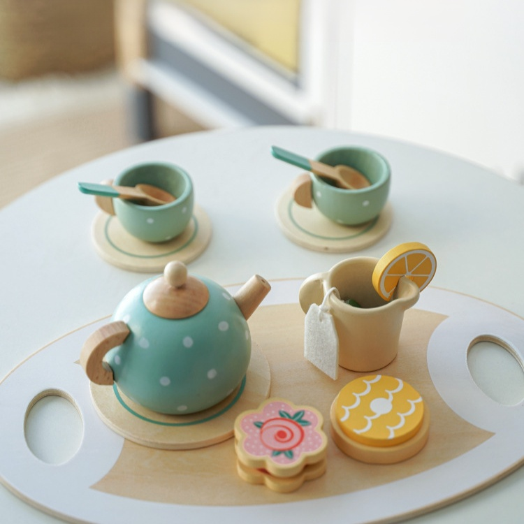 子供用木製ティーセット＆スイーツおもちゃ