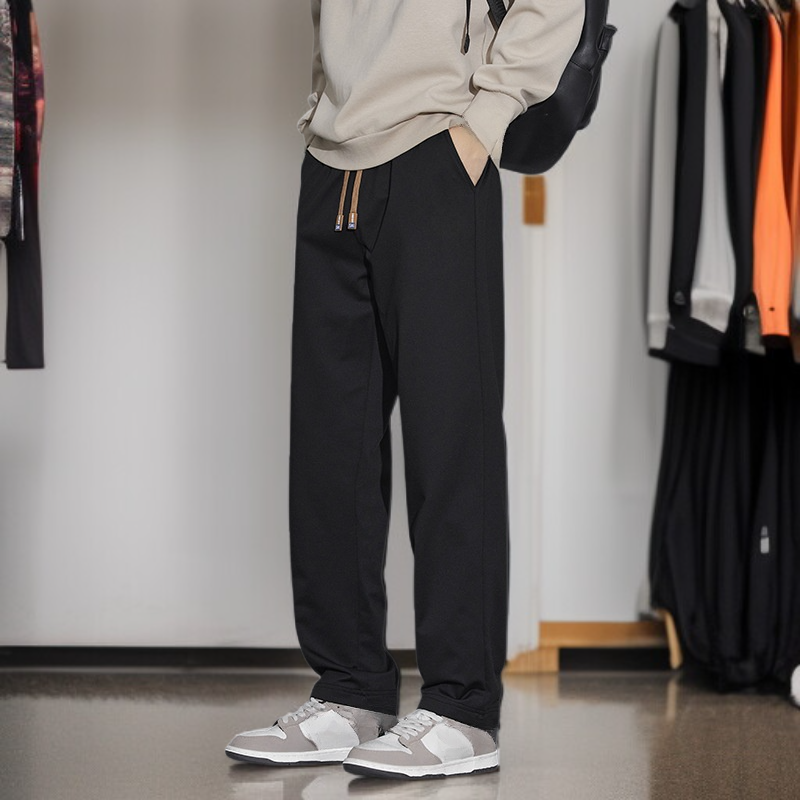 メンズ春ストレートカジュアルパンツ