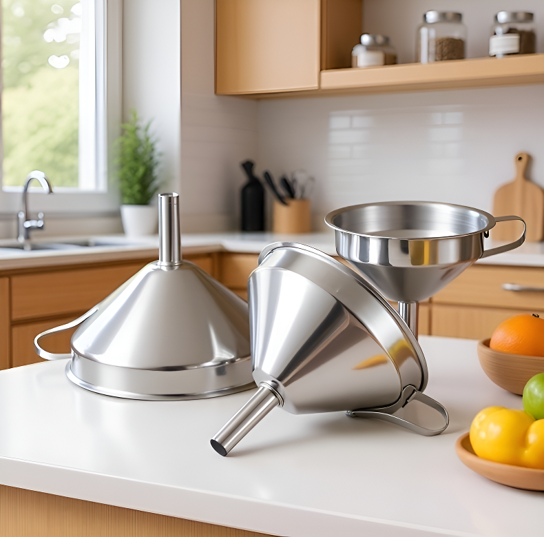 قمع ستانلس ستيل 304 للاستخدام المنزلي