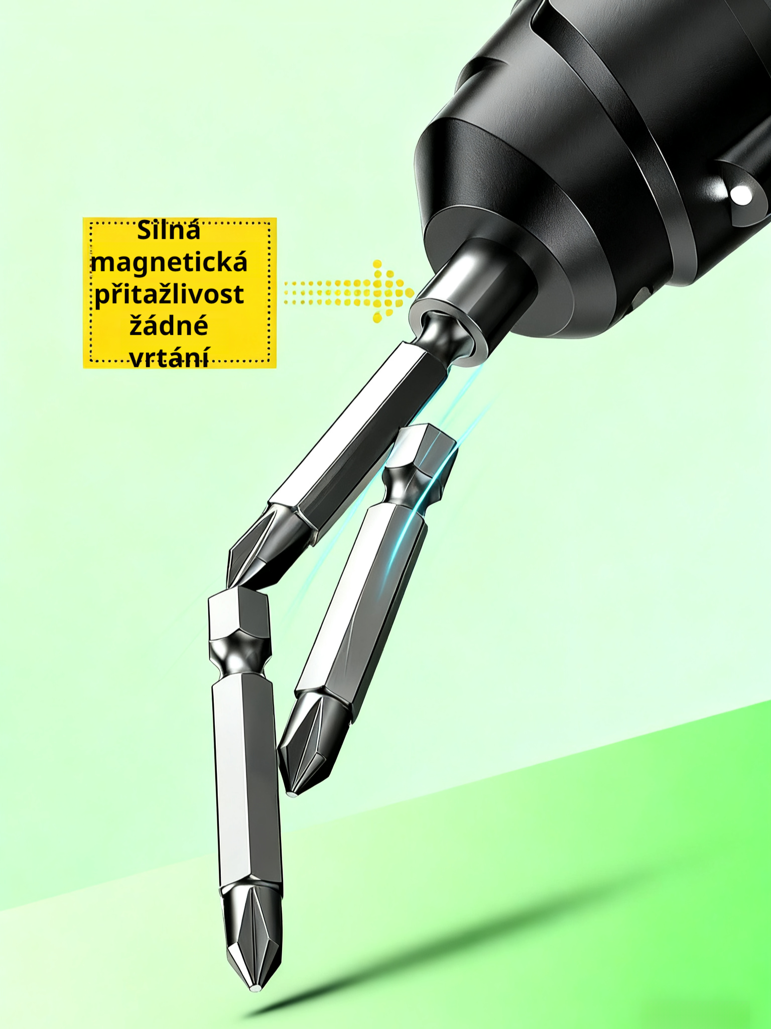 Český: Elektrický šroubovák s nabíjením – sada ručního vrtáku a nářadí