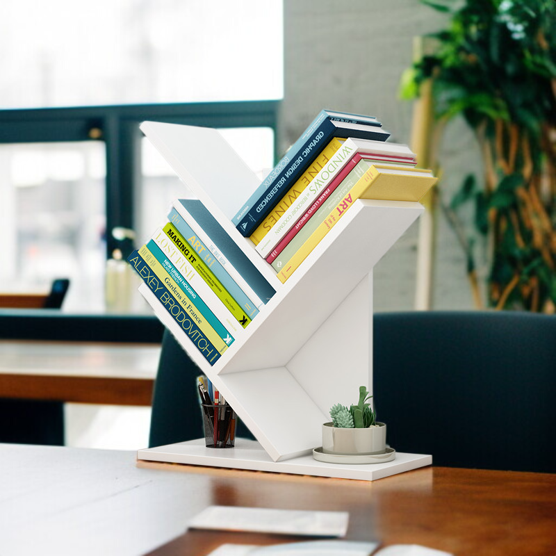 나무 책장 수납 선반 유연하다 수납 가능한 서류 나무 책꽂이 나무 모양