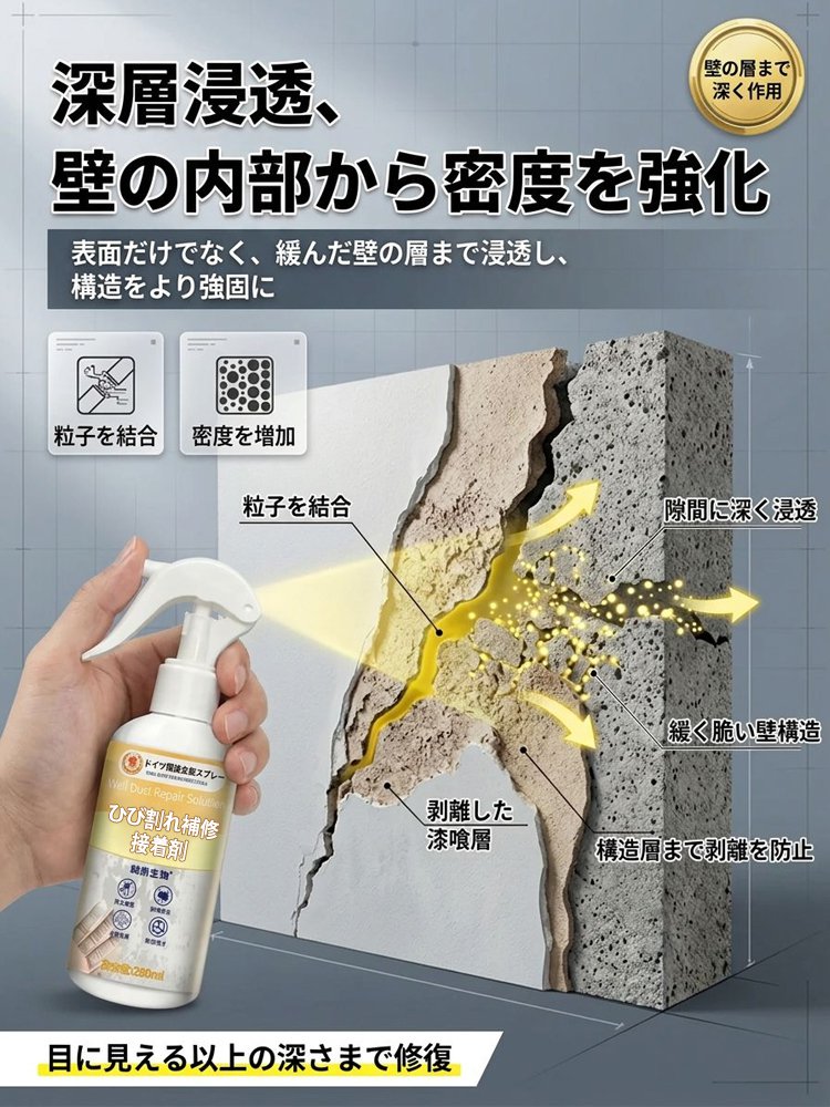 ひび割れ補修接着剤