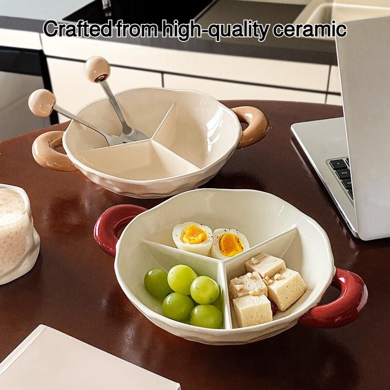 Ceramic Dining Plates with Dividers