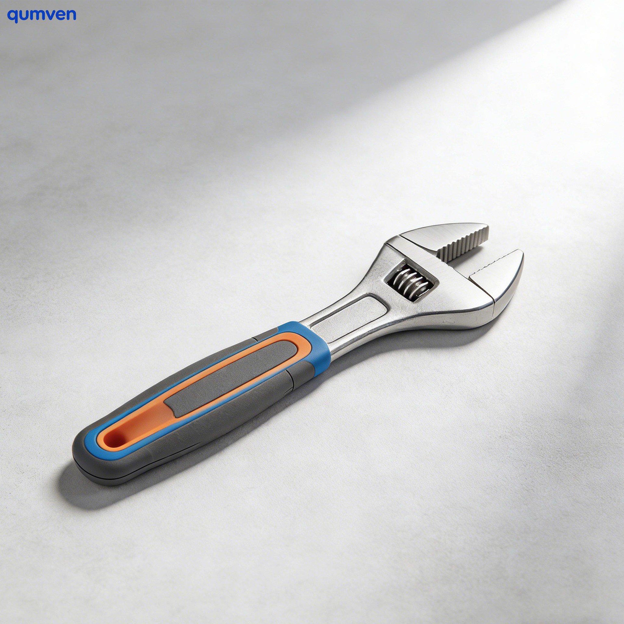 Household installation wrenches set of 5 pieces on white background