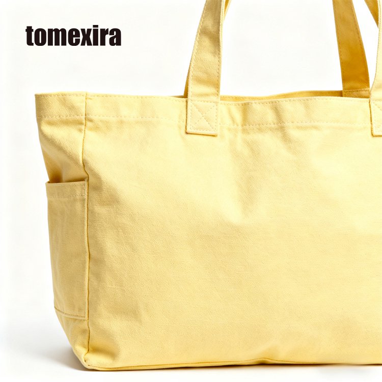 Světle žlutá korejská plátěná taška na dojíždění do práce i na zábavu