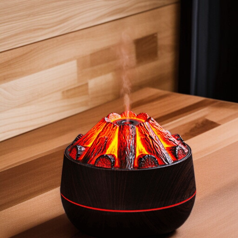 탁상 휴대용 화산 시뮬레이션 가습기 미니 안개량 무음 가습기 숯불 디퓨저 탁상 가습기