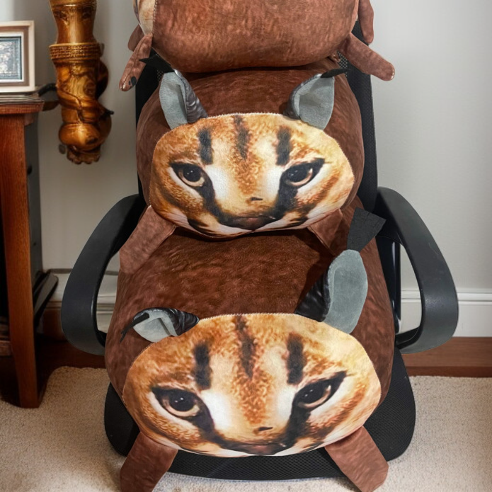 マヌルネコデザインぬいぐるみ枕