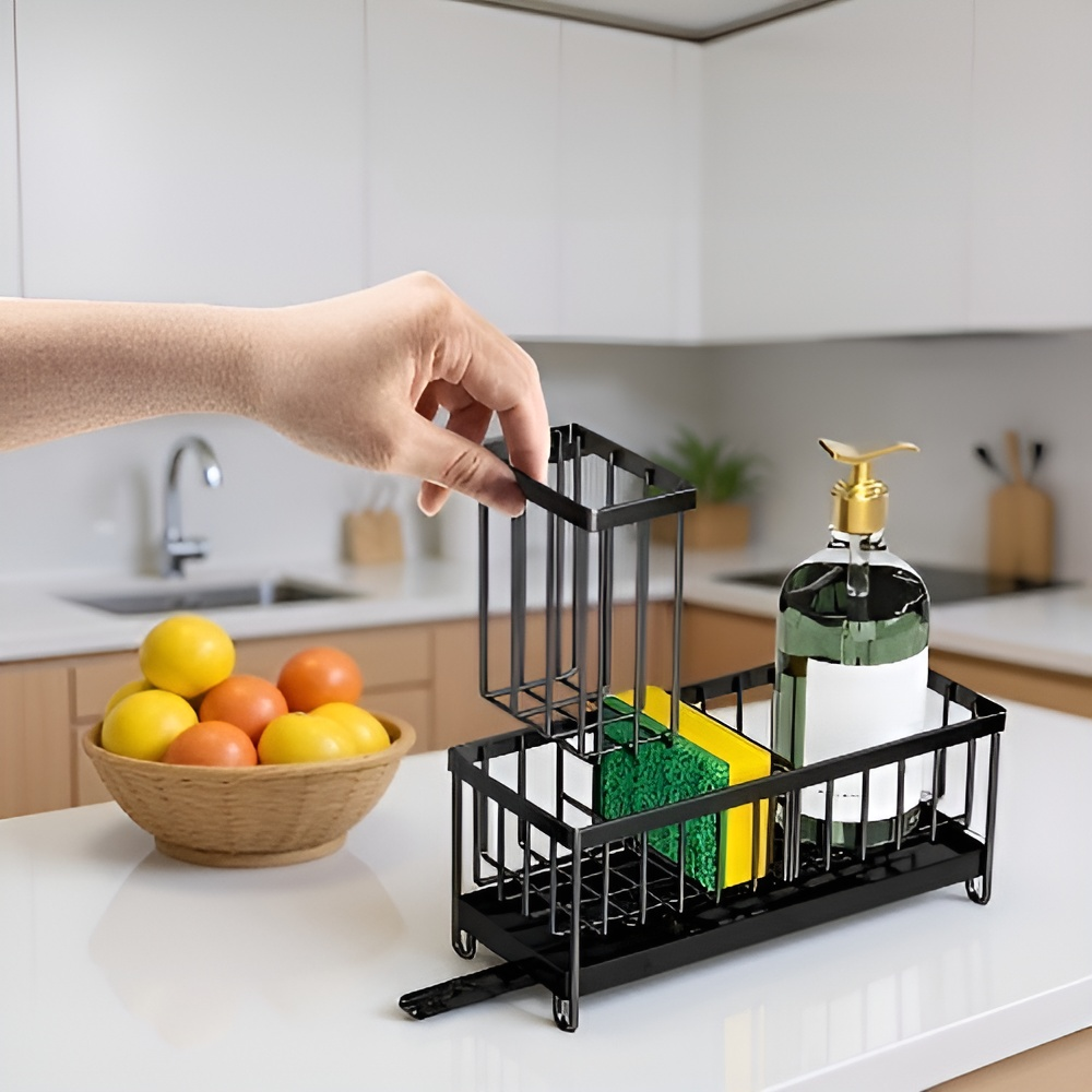 Kitchen sink drain rack